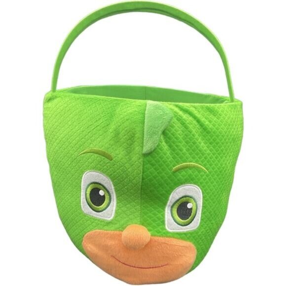 PJ Masks Gekko Plush Halloween Basket Green Fillable - Picture 1 of 9